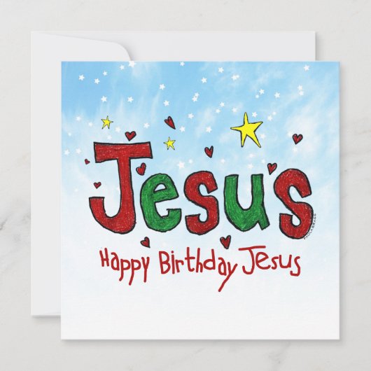 Happy Birthday Jesus Feestdagenkaart (Voorkant)