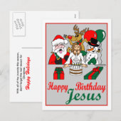 Happy Birthday Jesus Feestdagenkaart (Voorkant / Achterkant)