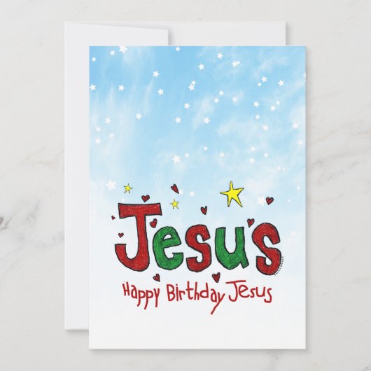 Happy Birthday Jesus Feestdagenkaart (Voorkant)
