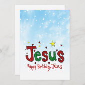 Happy Birthday Jesus Feestdagenkaart (Voorkant / Achterkant)