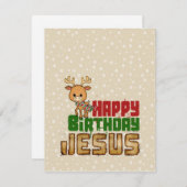 Happy Birthday Jesus Feestdagenkaart (Voorkant / Achterkant)