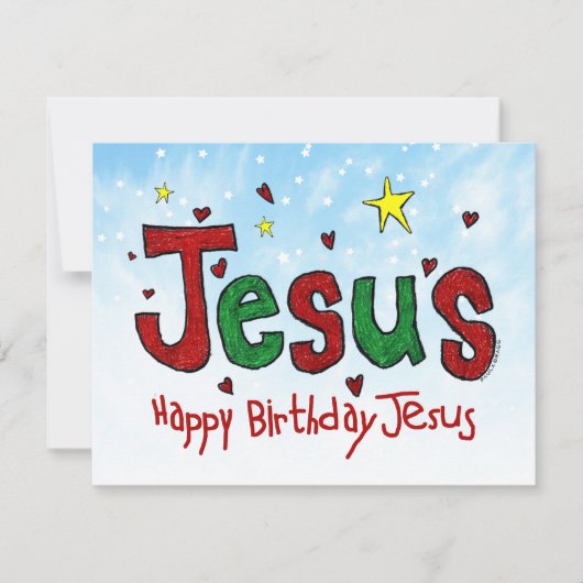 Happy Birthday Jesus Feestdagenkaart (Voorkant)