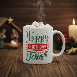 Happy Birthday Jesus Festive kerst Koffiemok