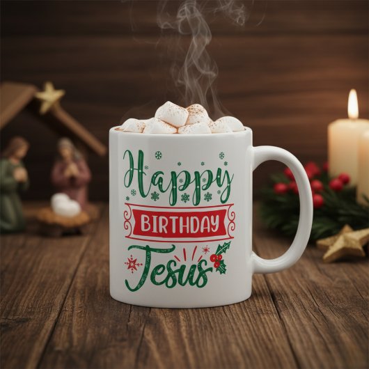 Happy Birthday Jesus Festive kerst Koffiemok