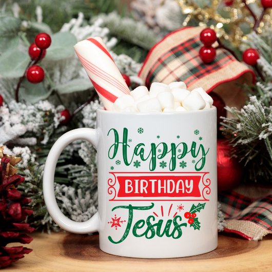 Happy Birthday Jesus Festive kerst Koffiemok