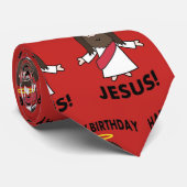 Happy Birthday Jesus Funny Xmas Stropdas met kerst (Opgerold)