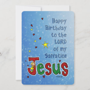 'Happy Birthday Jesus' grote kerstknuffel van Litt Feestdagenkaart