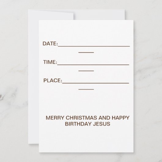 HAPPY BIRTHDAY JESUS KAART (Achterkant)