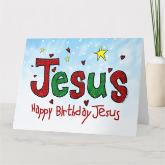 Happy Birthday Jesus Kaart
