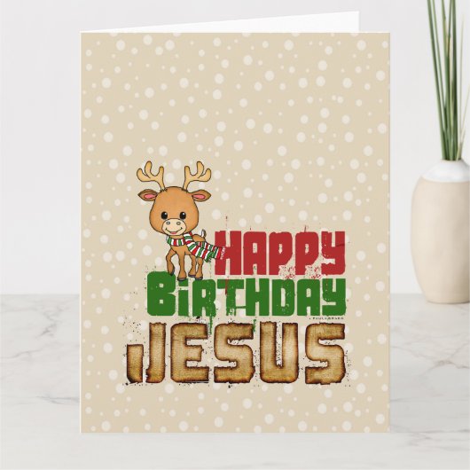Happy Birthday Jesus Kaart (Voorkant)