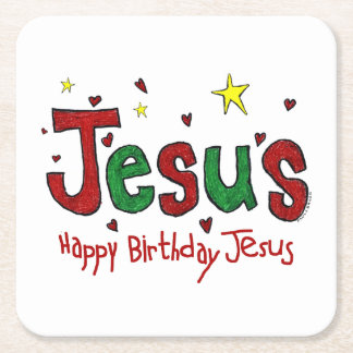 Happy Birthday Jesus Kartonnen Onderzetters