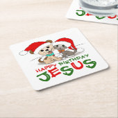 Happy Birthday Jesus Kartonnen Onderzetters (Schuin)