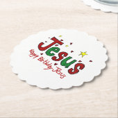 Happy Birthday Jesus Kartonnen Onderzetters (Gekanteld)