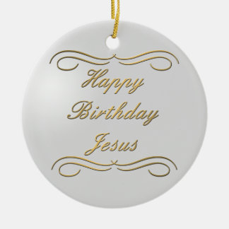 Happy Birthday Jesus Keramisch Ornament