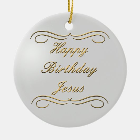 Happy Birthday Jesus Keramisch Ornament (Voorkant)