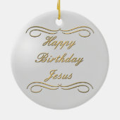 Happy Birthday Jesus Keramisch Ornament (Achterkant)