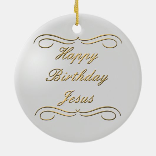 Happy Birthday Jesus Keramisch Ornament (Achterkant)