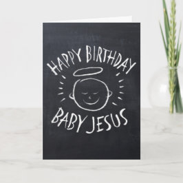 Happy Birthday Jesus - kerstkaart voor Chalkboard Feestdagen Kaart