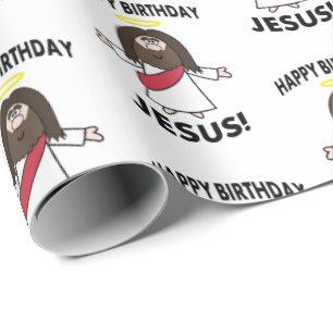Happy Birthday Jesus Kerstmis die papier pakt