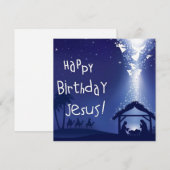 Happy Birthday Jesus Kerstmis Kaart (Voorkant / Achterkant)