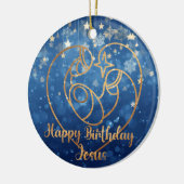 Happy Birthday Jesus Kerstmis Keramisch Ornament (Links)