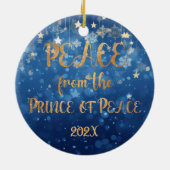 Happy Birthday Jesus Kerstmis Keramisch Ornament (Achterkant)