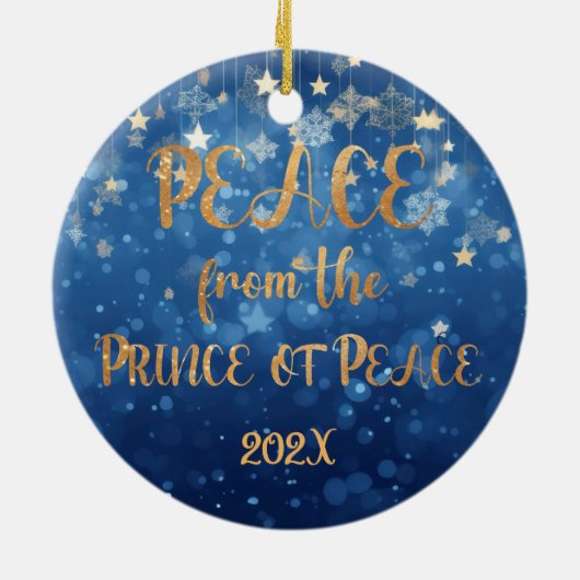 Happy Birthday Jesus Kerstmis Keramisch Ornament (Achterkant)