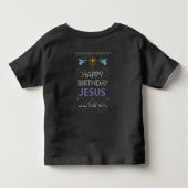Happy Birthday Jesus Kerstmis Paarse religie Kinder Shirts (Achterkant)