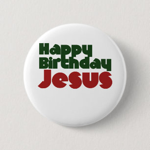 Happy Birthday Jesus Kerstmis Ronde Button 5,7 Cm