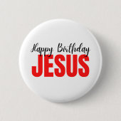 Happy Birthday Jesus Kerstmis Ronde Button 5,7 Cm (Voorkant)