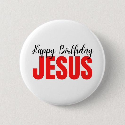 Happy Birthday Jesus Kerstmis Ronde Button 5,7 Cm (Voorkant)
