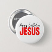 Happy Birthday Jesus Kerstmis Ronde Button 5,7 Cm (Voorkant /achterkant)