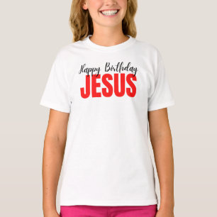 Happy Birthday Jesus Kerstmis T-Shirt