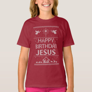 Happy Birthday Jesus KerstSweater Religieus T-shirt