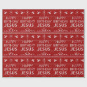 Happy Birthday Jesus Kersttrui Christelijk Cadeaupapier (Vlak)