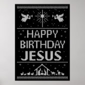 Happy Birthday Jesus Kersttrui Christelijk Poster (Voorkant)