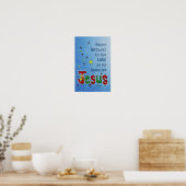 Happy Birthday Jesus (Kinderkerst) Poster (Keuken)