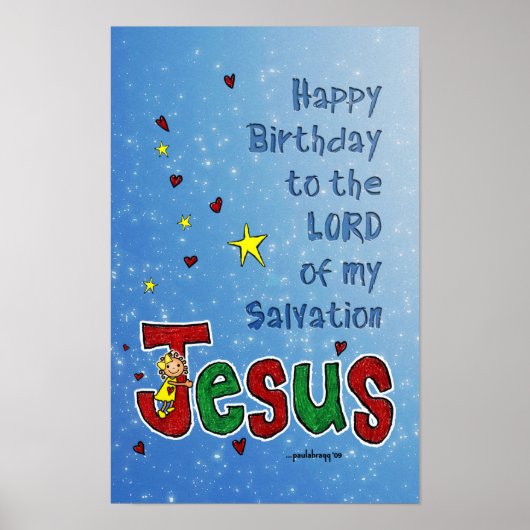 Happy Birthday Jesus (Kinderkerst) Poster (Voorkant)