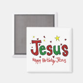 Happy Birthday Jesus Magneet (Voorkant / Achterkant)