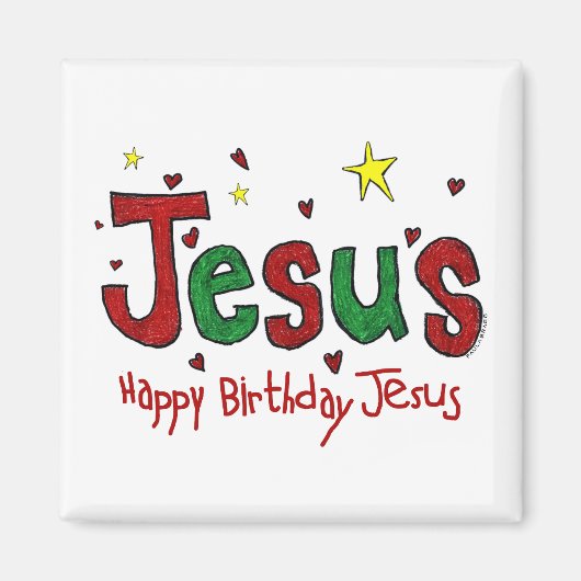 Happy Birthday Jesus Magneet (Voorkant)