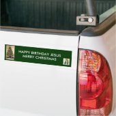 Happy Birthday Jesus Merry Kerstmis BumperSticker (Op Truck)
