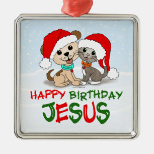 Happy Birthday Jesus Metalen Ornament
