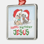 Happy Birthday Jesus Metalen Ornament (Links)