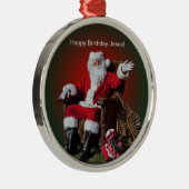 HAPPY BIRTHDAY JESUS METALEN ORNAMENT (Rechts)