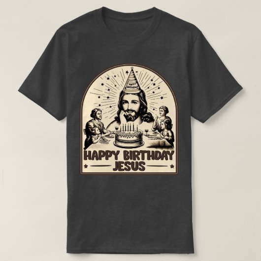 Happy Birthday Jesus  ontwerp T-shirt (Design voorkant)