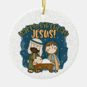 Happy Birthday Jesus Ornament