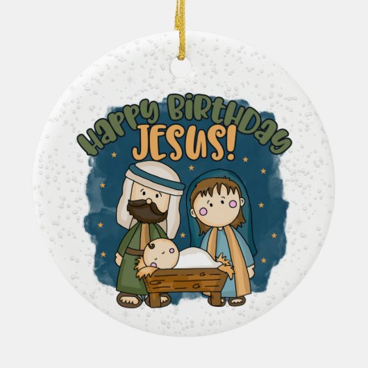 Happy Birthday Jesus Ornament (Achterkant)