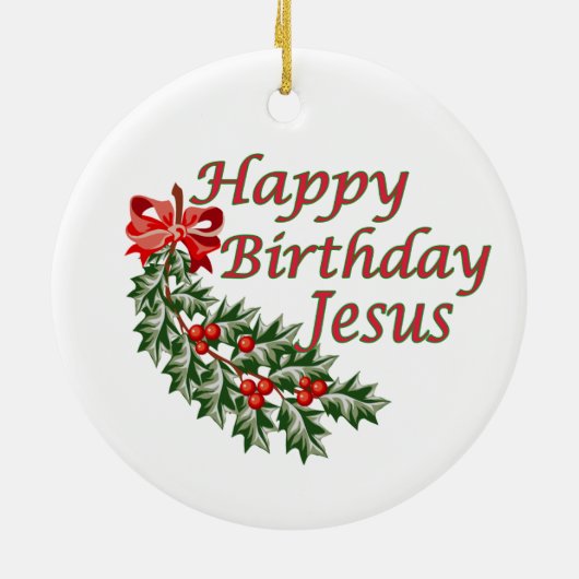Happy Birthday Jesus Ornament (Achterkant)