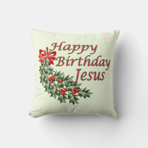 Happy Birthday Jesus Pillow Kussen