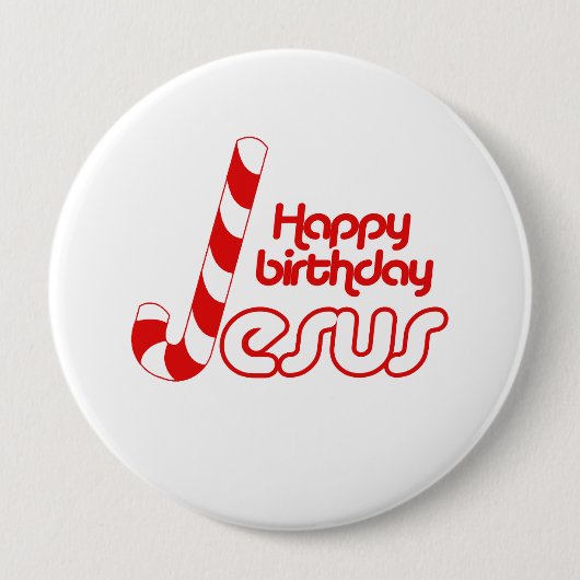 HAPPY BIRTHDAY JESUS -.png Ronde Button 4,0 Cm (Voorkant)